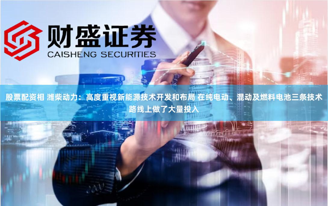 股票配资相 潍柴动力:高度重视新能源技术开发和布局 在纯电动、混动及燃料电池三条技术路线上做了大量投入