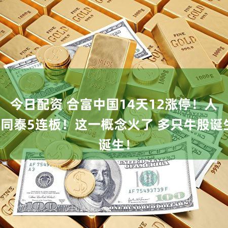 今日配资 合富中国14天12涨停！人民同泰5连板！这一概念火了 多只牛股诞生！